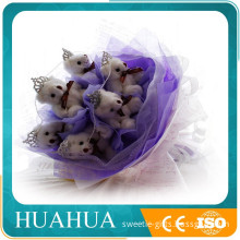 plush crown bear toy cartoon bouquet for new year gift